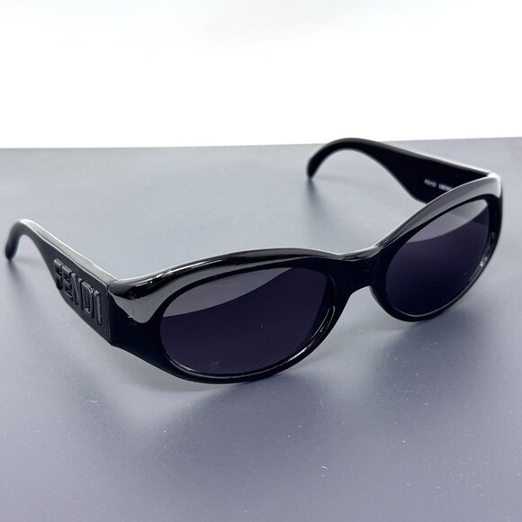 Vintage FENDI Oval Sunglasses, Black fs152 - Picture 1 of 13
